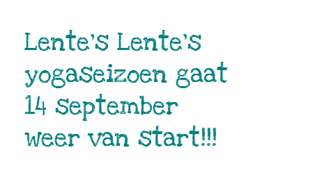 Nieuw yogaseizoen september 2015